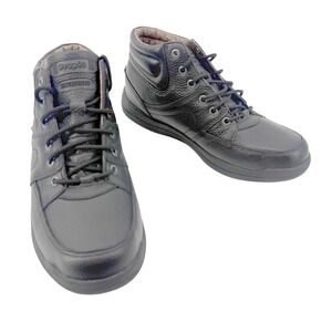 Propet Waterproof Hiking Boots Mens Black Leather Sealtex Mid Top Lace Up Work